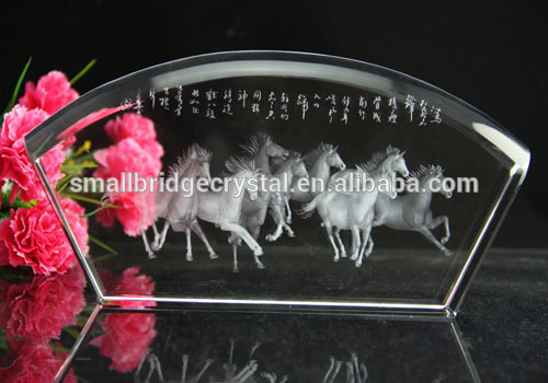 3D laser Horse crystal home decoration items                        
                                                Quality Choice