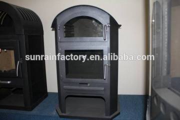 steel plate modern wood burning stove with oven