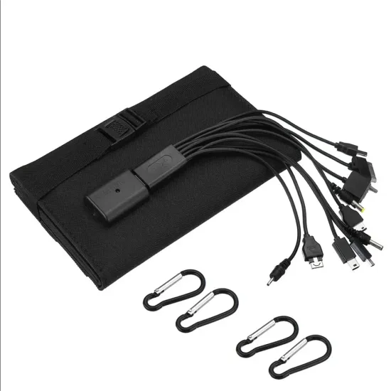 Portable 12W Monocrystalline Silicon Solar Panel Backpack Charger for Outdoor Camping and Hiking