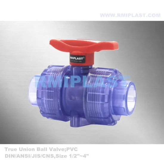 Transparent PVC Ball Valve ANSI DIN PN16