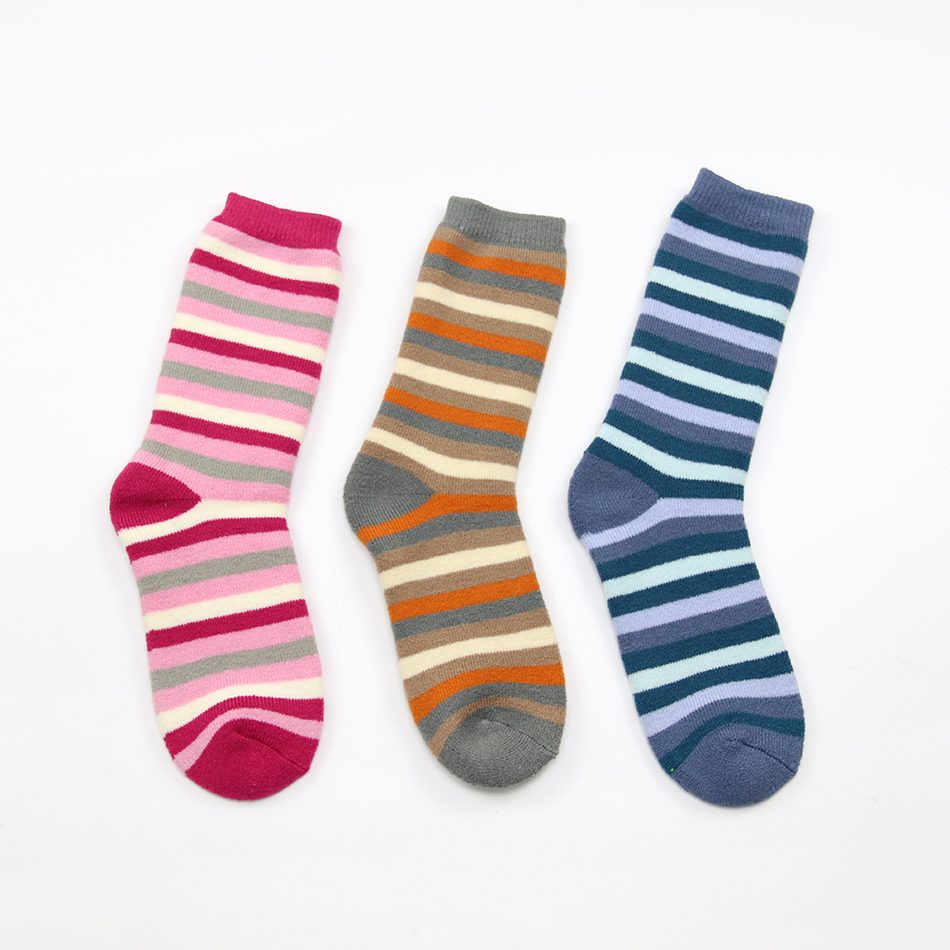 Ladies autumn and winter striped cotton socks