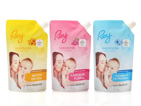 Softener stand up pouch spout packaging bag