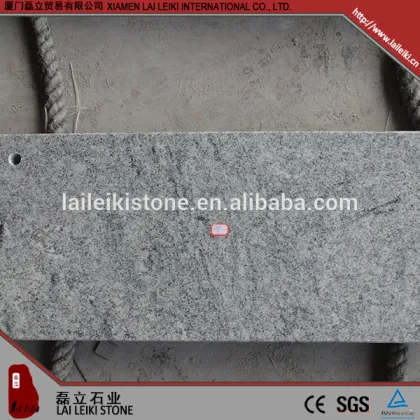 Long lasting nature stone Viscount White chiseled granite stair tile