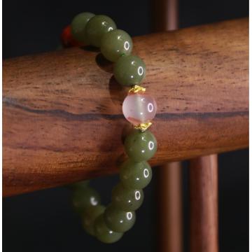 Pulsera premium con detalles en color jade hetiano