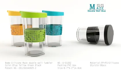 X&W Unique Design Tumbler Double Warm Maze Cup Bottled Water
