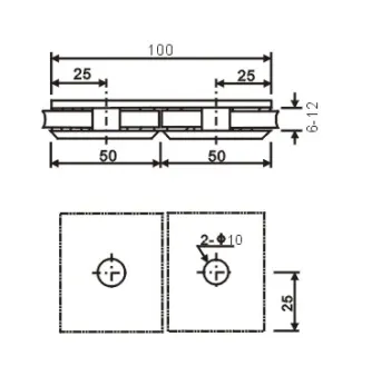 Shower Door Glass Partition Clamp