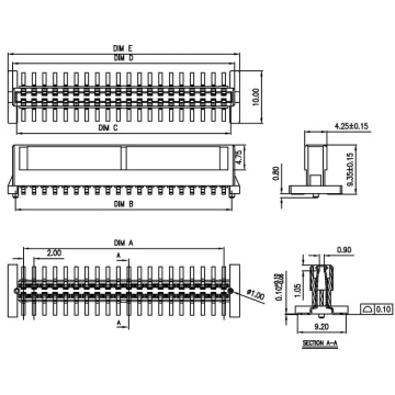 Single-slot female H9.3 board-to-board connector