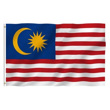 3x5 Bendera Malaysia dengan grommet kuningan