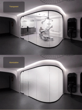 Fashionable electronic glass LCD bathroom
