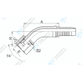 45 degrés JIC Femelle 74 degrés Cone Siège