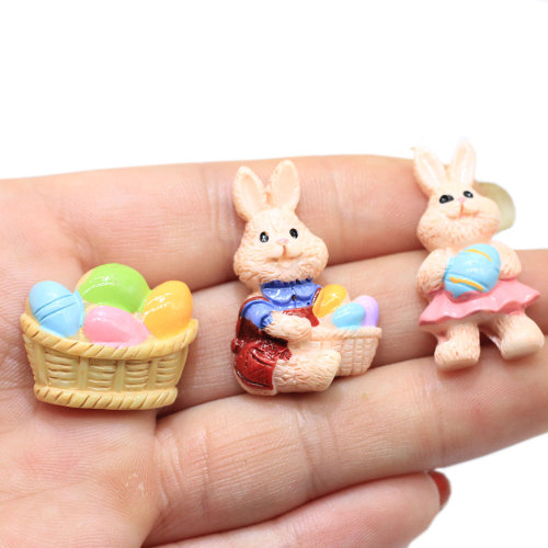 Neuheiten Harz Miniaturen für Ostern 3D Kaninchen Handwerk für Brosche Herstellung Zubehör