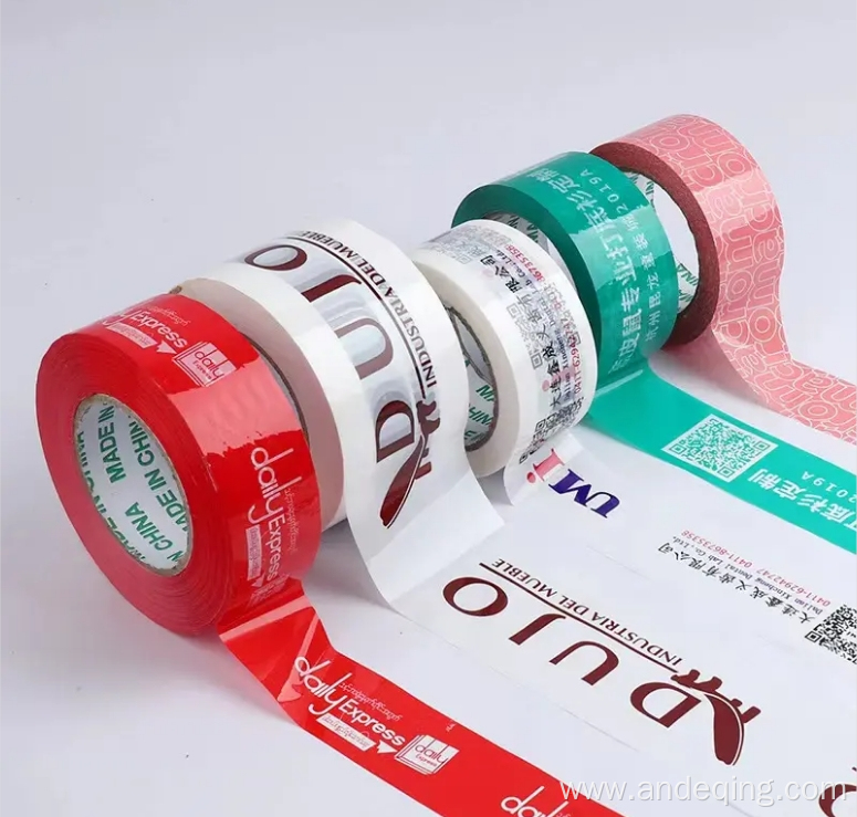 Custom printed clear plastic wrap tapes with logo shipping packaging tape