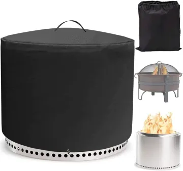 Dandelion 420D Waterproof Fire Pit Cover for Stove Bonfire and Patio Firepit Tables