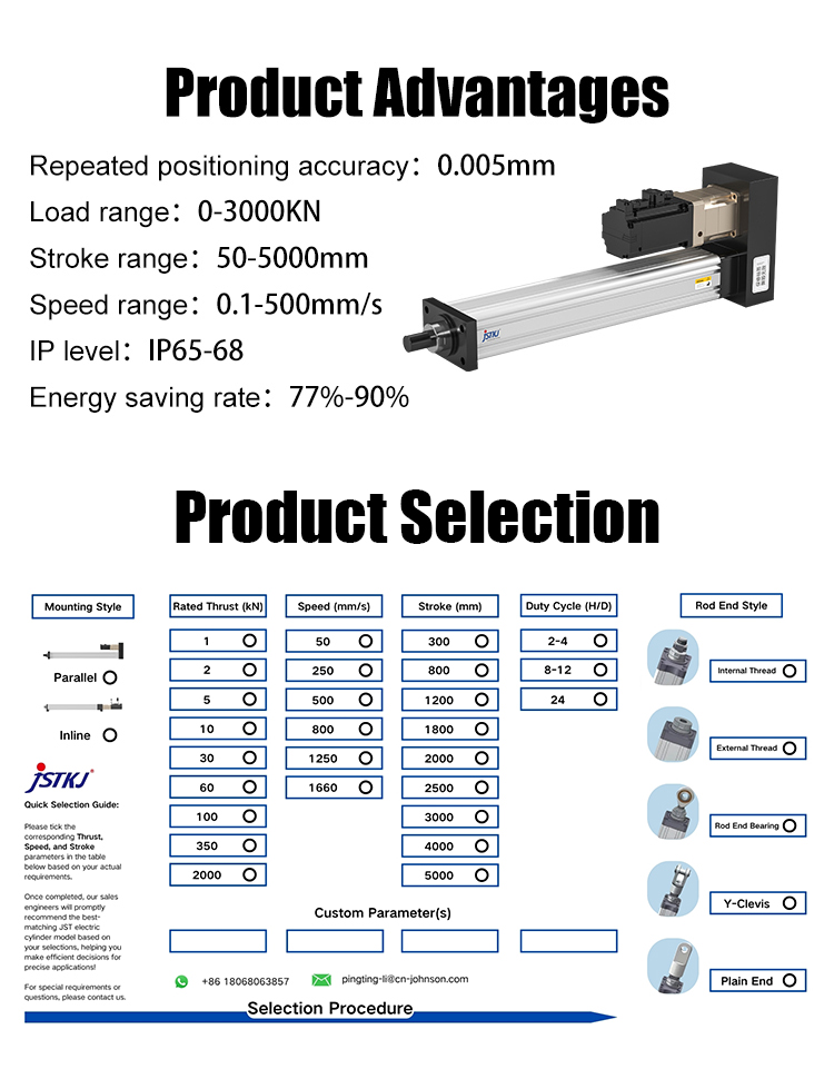 Top Selling 800mm High-Power Servo Electric Cylinders