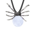 Clear Crystal 16MM Ball Antique Silver Spider Pendant (47x40mm) Keychain