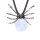 Clear Crystal 16MM Ball Antique Silver Spider Pendant (47x40mm) Necklace 45cm Black Cord