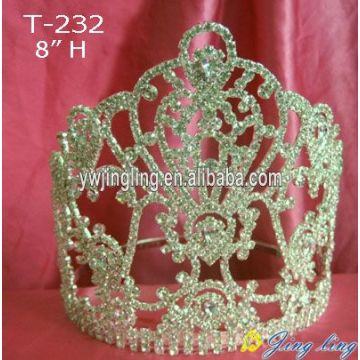 Venta por mayor Tiaras y coronas desfile alto Rhinestone