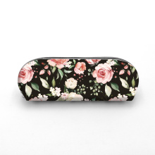 Custom hot sale flower PU pencil case