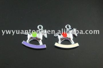 horse shape zinc alloy key chain charm