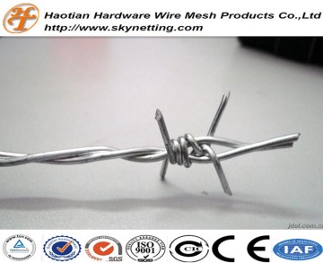 Galvanized Steel Coiled Barbed Wire Cheap Double Twist Steel Galvanized Barbed Wires