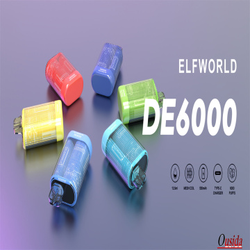 Disposable Vape Peach Apple Elf World DE6000