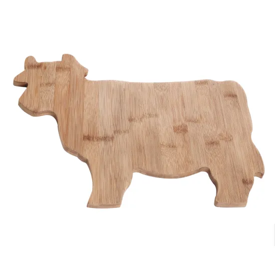 Cow bamboo cutting board