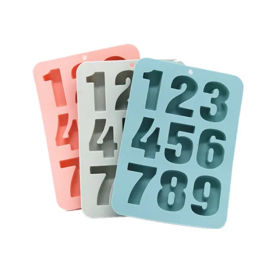 1-9 Number Silicone Mold 3D DIY Fondant Silicone Chocolate Cupcake Pastry Ice Mold