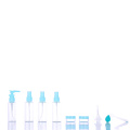 Plástico de 50 ml de 50 ml de 100 ml de trânsito de trânsito clara de trânsito 10g 15g 20g Jar de contêineres cosméticos