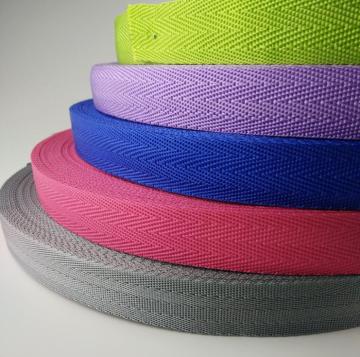 Blue herrringbone pattern binder PP webbing