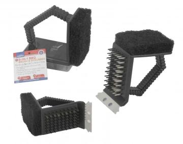 THREE-IN-ONE BARBECUE CLEAN BRUSH
