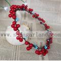 New Fashion Red Berry Garland Christmas Party Headdress Headband Garland