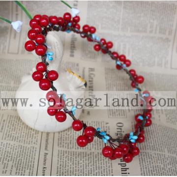 New Fashion Red Berry Garland Χριστουγεννιάτικο πάρτι Headdress Headband Garland