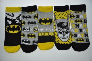 Birls comic ankle socks. 5 - Pack. Superhero Design