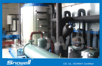 25t/d Seawater Ice Machine With Ce , 1.8mm - 2.6mm Flake Thickness , Salt Water Cooling