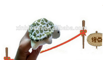 tortoise rabbit running theme 7 cm plush small animal finger puppet 2 in 1 set toy doll