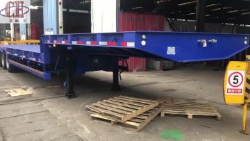 60-80 ton lowbed 3 axle lowbed trailer truck