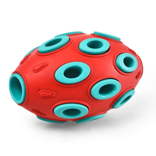 Bola de perro de goma no tóxica juguete interactivo goma hueca
