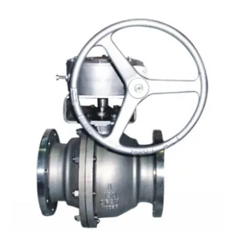 Two-piece Floating Ball Valve, SS 8-inch, 150lbs, Worm Gear Operated