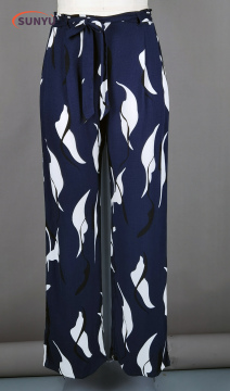 Ladie's geweven viscose overal in printbroek