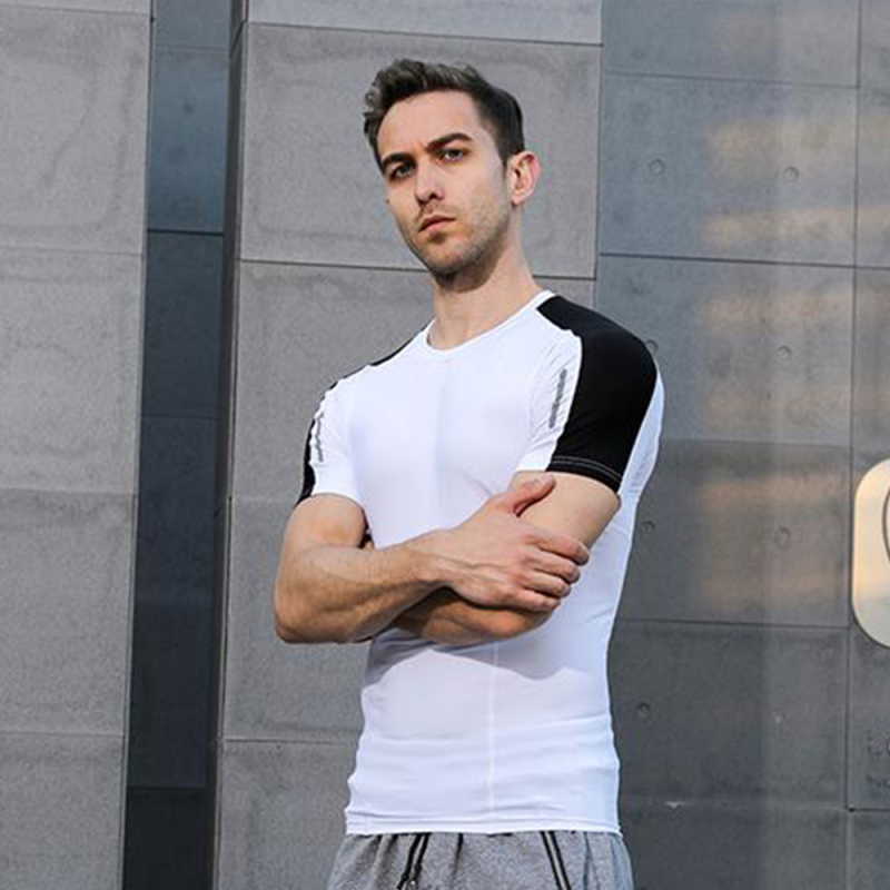 Men Bodybuilding Compression Short Sleeve T Shirts