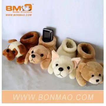 Mobile Holder Plush Dog Stuffed Toys