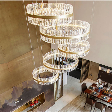 Modern Style Indoor Decoration: Custom Project Crystal Chandelier Pendant Light for Hotel Lobby and Villa