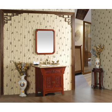 Classical&antique Wooden Bathroom Cabinets with natural premium marble
