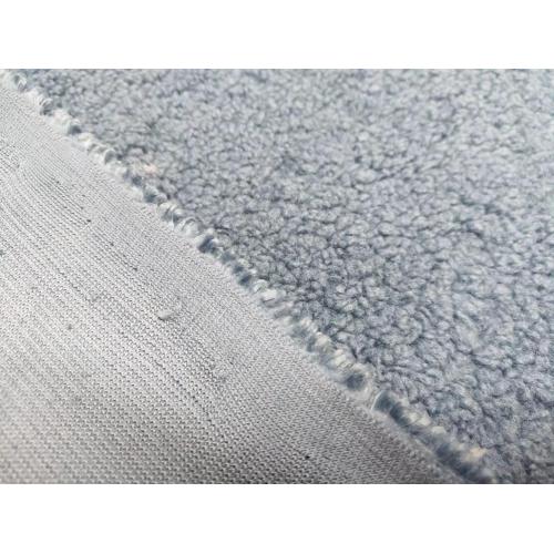 100% polyester Sherpa-liknande fleece varp-stickat tyg