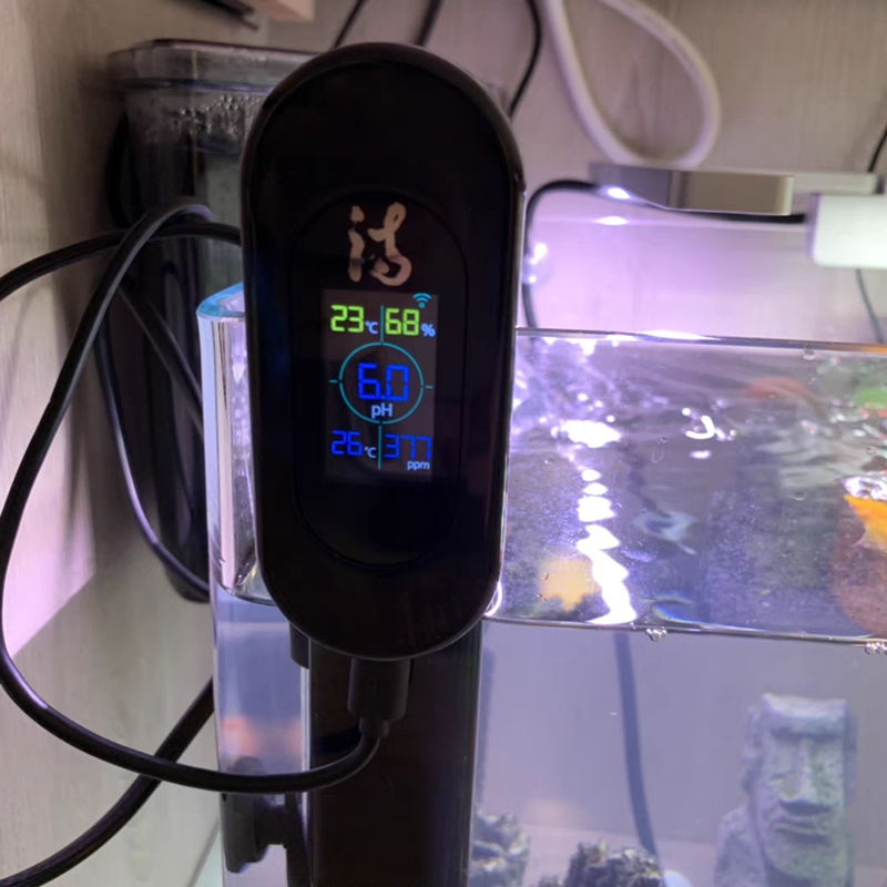 5 في 1 جهاز تحكم عن بعد لاسلكي واي فاي ميزان حرارة لحوض السمك