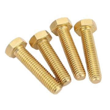 Hexagonal Brass and Copper Bolts: In Stock and Compliant with DIN933 Standards
