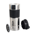 Stainless steel french press coffee mug