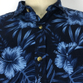 Camisa personalizada de estampado floral de algodón de poliéster para hombres