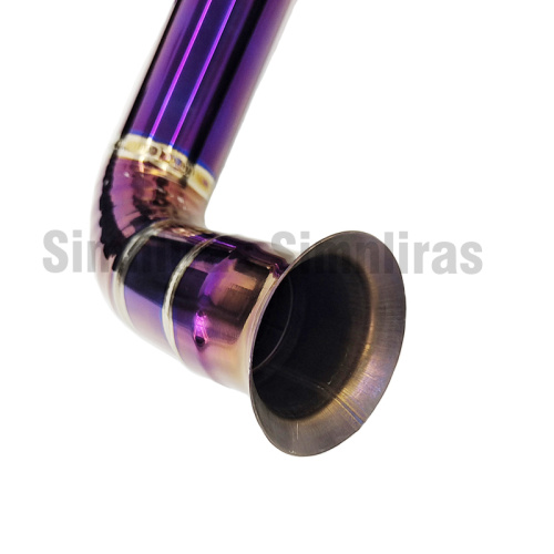 Burnet Purple Lamborghini Gallardo 04–08 F1 Spec Ti X-Pipe Auspuff mit Ventilen