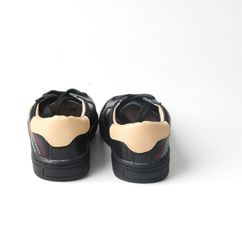 Zapatillas de deporte para niños con logotipo personalizado de cuero real